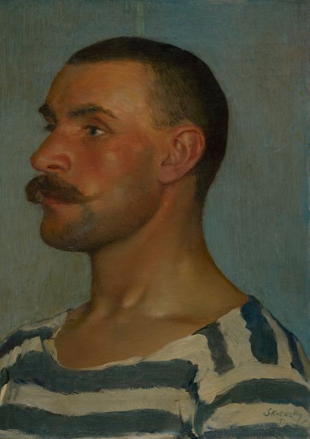 Head Study of a Gondolier by Dominik Skutecký